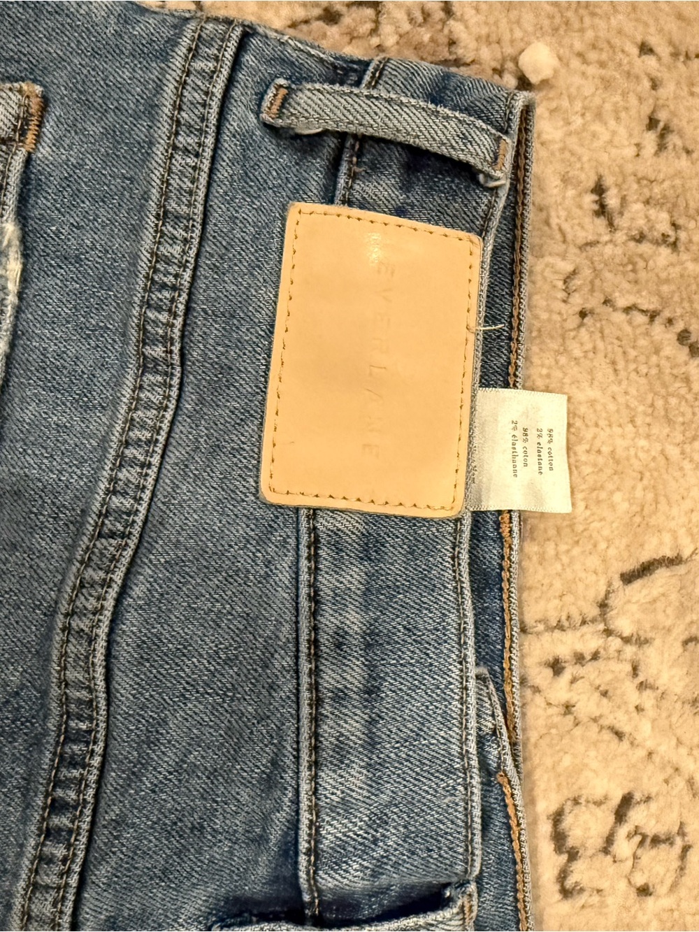 Everlane Light Blue Straight Leg Jeans - Picture 3 of 8